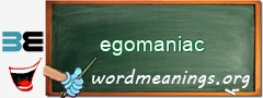 WordMeaning blackboard for egomaniac